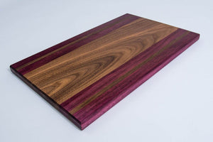 Walnut and Purple Heart Edge Grain Cutting Board